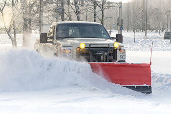 Snow plowing in Danbury by MRO Landscaping LLC