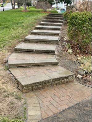 Before and After Masonry Services (Fixing Walkway) in Danbury, CT (1)
