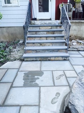 Outdoor steps installation