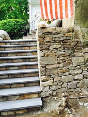 Steps installed by stone