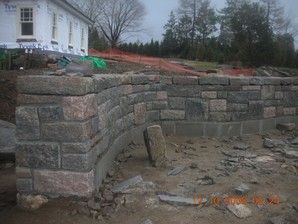 Retaining wall in Danbury, CT